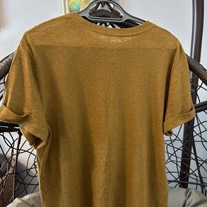 Women’s linen blend 
Casual Brown T-Shirt